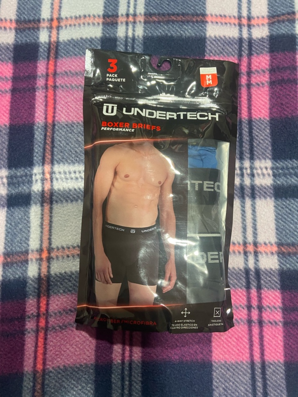 Undertech Men's Boxer Briefs Performance Pack - Black (3 Pack)